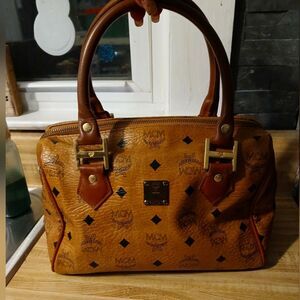 Vintage MCM German Cognac Boston Bag EUC